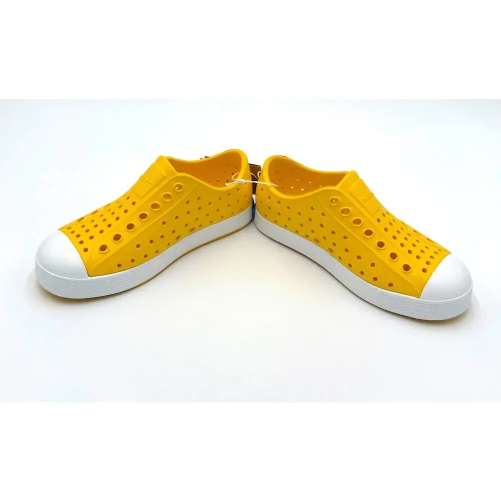 NEW! Native Jefferson Child Shoes - Crayon Yellow/Shell White - c10 (toddler 10)